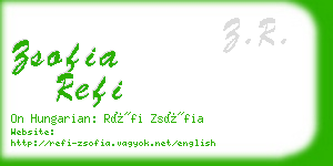 zsofia refi business card